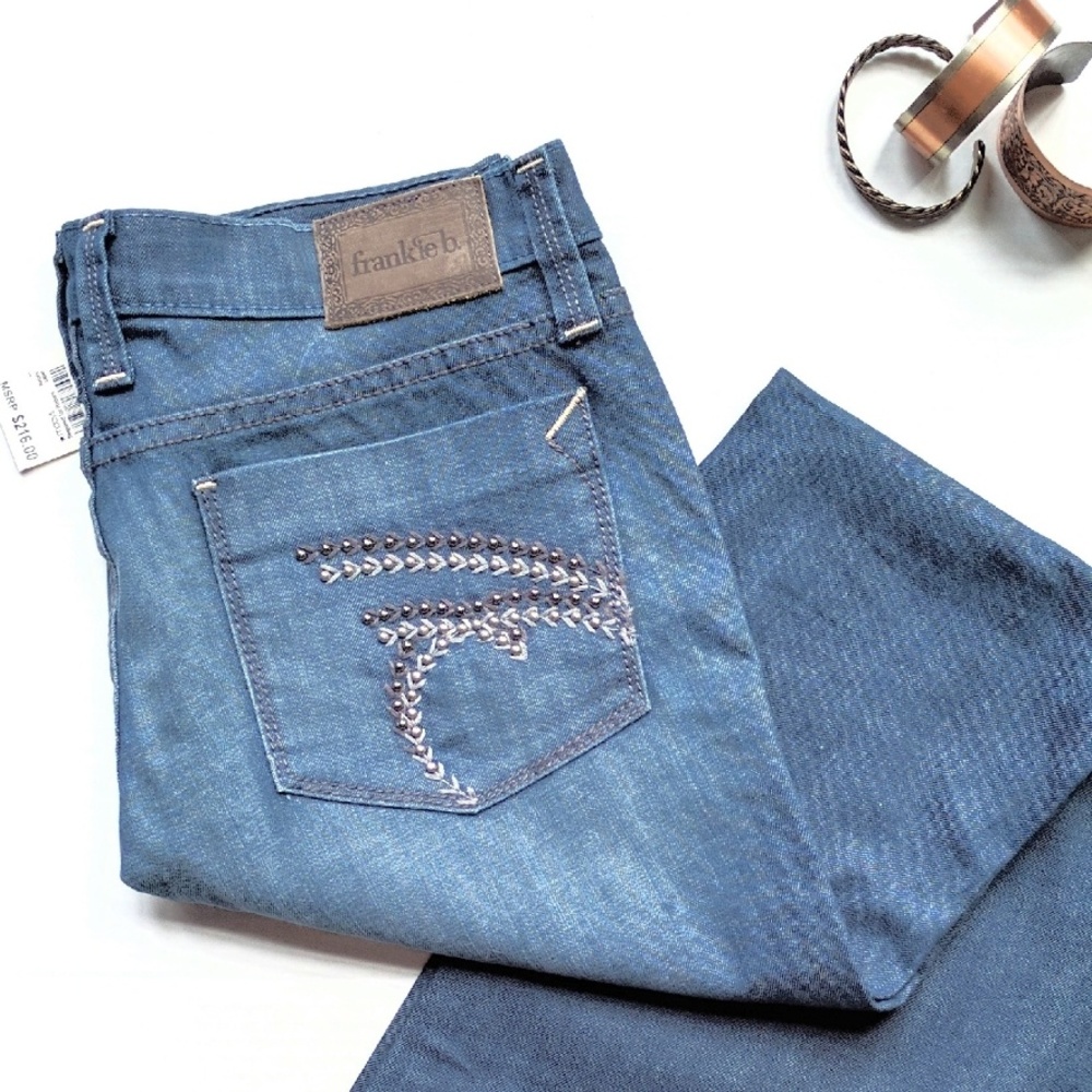 Frankie B. × low rise bell bottom jeans